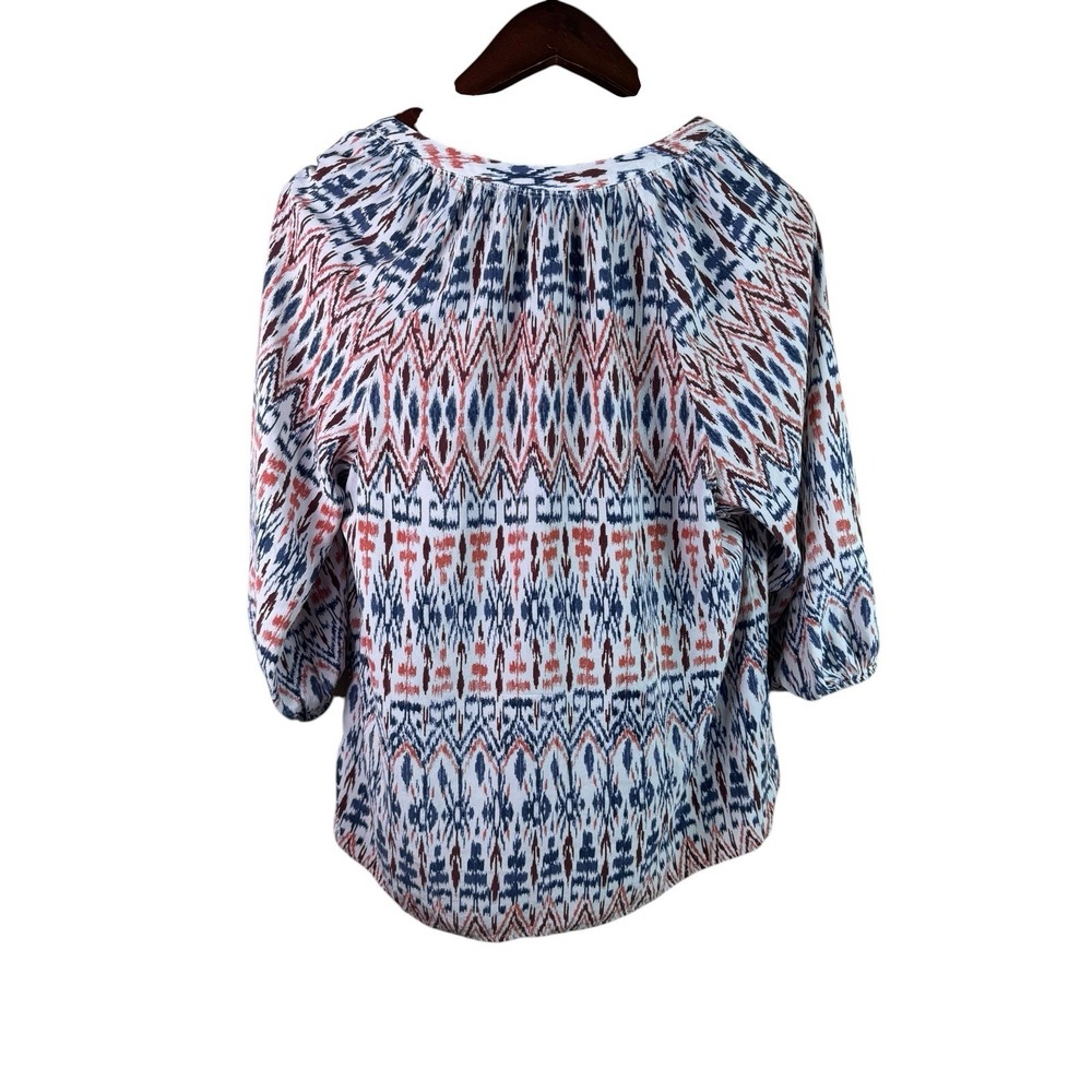 JOIE Puff Sleeve Multicolor Silk Blouse Size Small - Picture 2 of 6